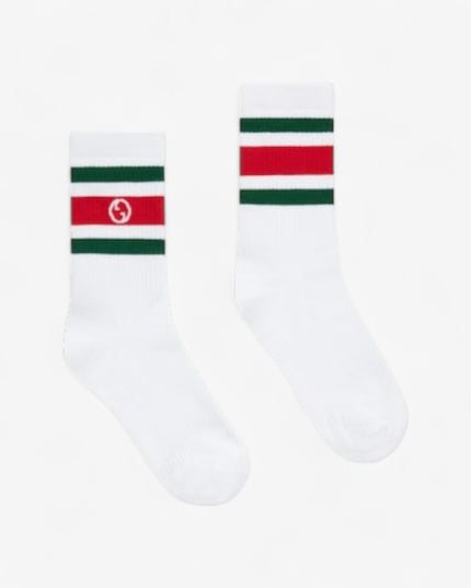Gucci Round Interlocking G Cotton Socks – White