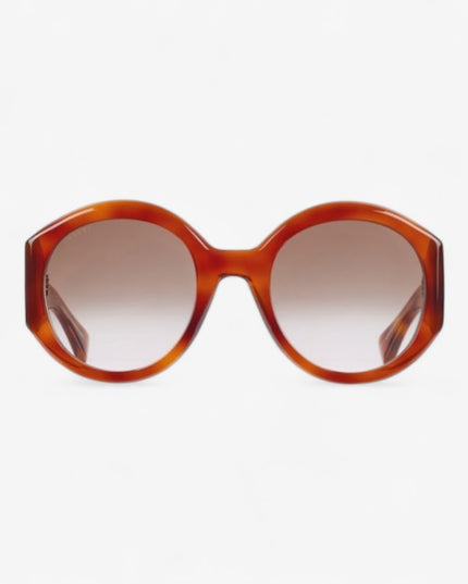 Gucci Round Tortoiseshell Sunglasses with Rivet Logo – GG2014S