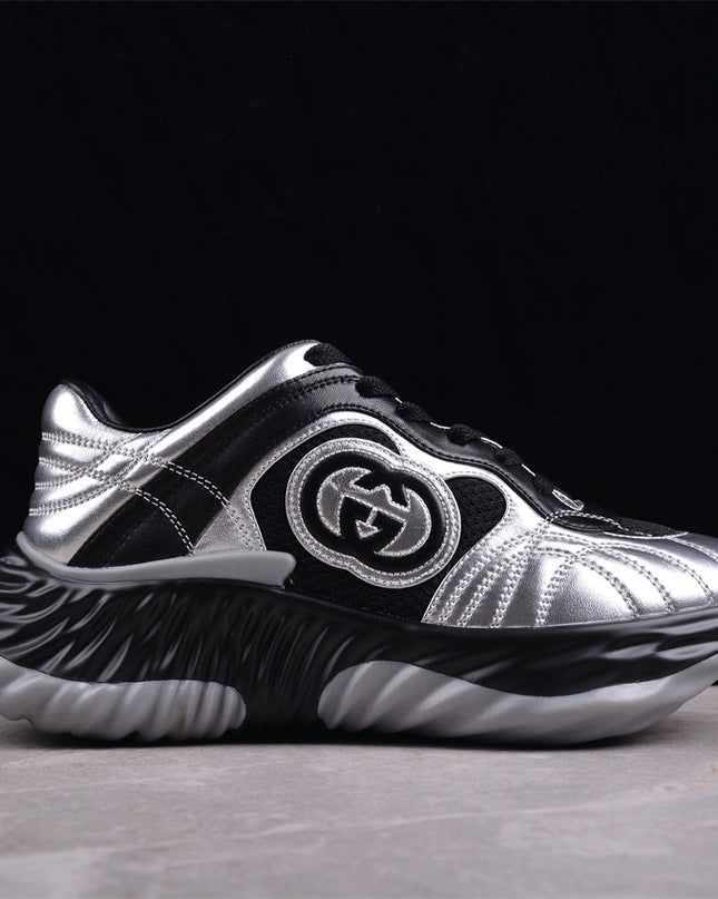 Gucci Screener Metallic Silver Sneaker