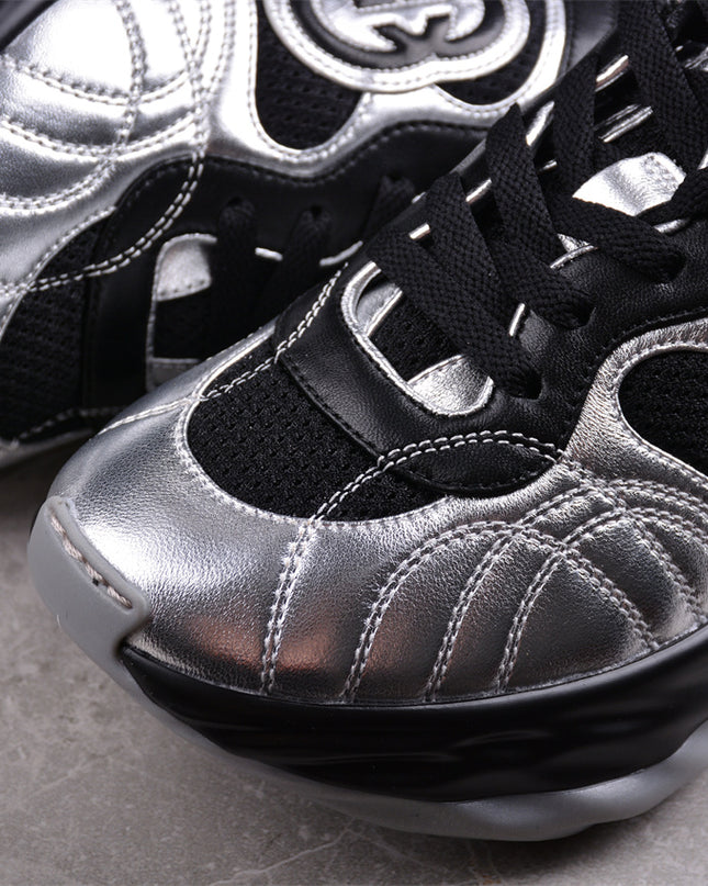Gucci Screener Metallic Silver Sneaker