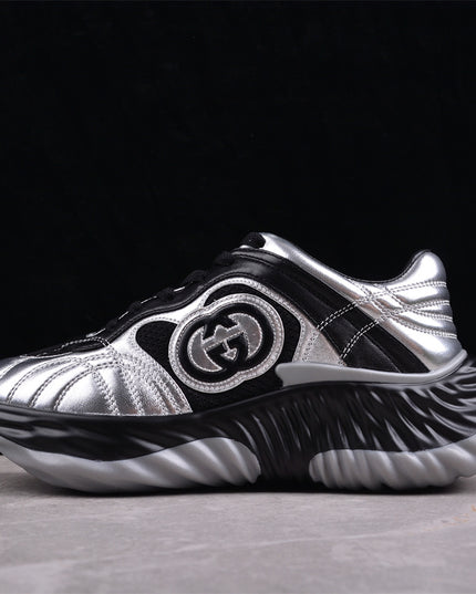 Gucci Screener Metallic Silver Sneaker
