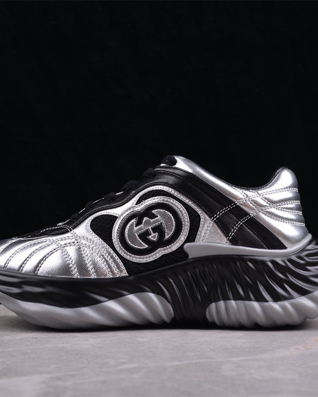 Gucci Screener Metallic Silver Sneaker