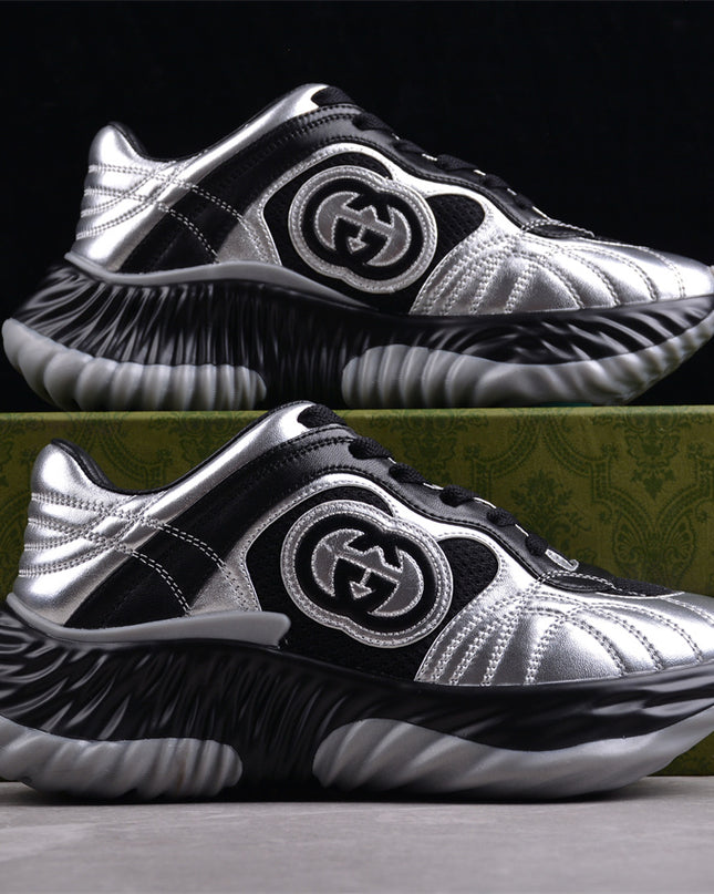 Gucci Screener Metallic Silver Sneaker