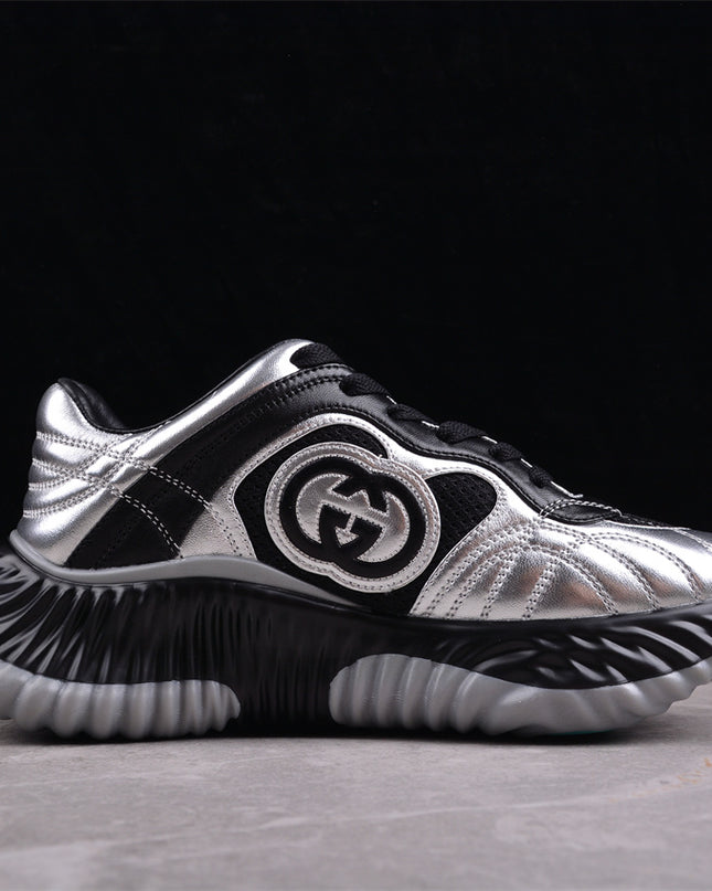 Gucci Screener Metallic Silver Sneaker