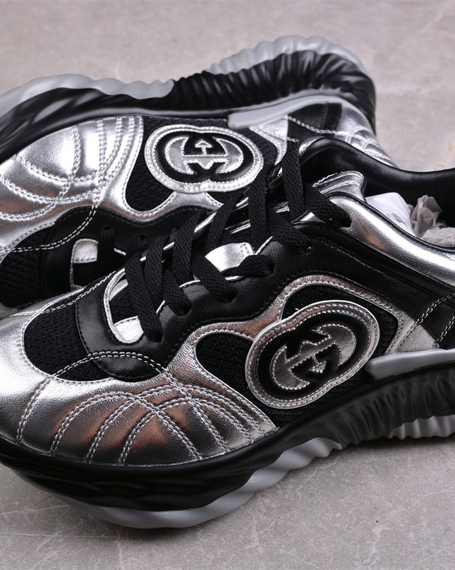 Gucci Screener Metallic Silver Sneaker
