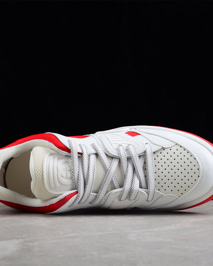 Gucci Screener White-Red Sneaker with Blue Accents
