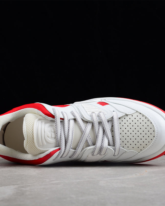 Gucci Screener White-Red Sneaker with Blue Accents