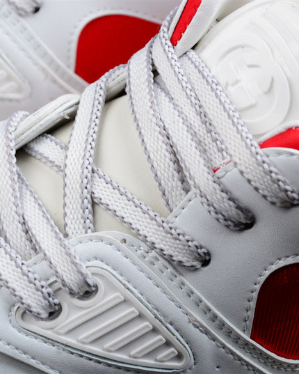 Gucci Screener White-Red Sneaker with Blue Accents
