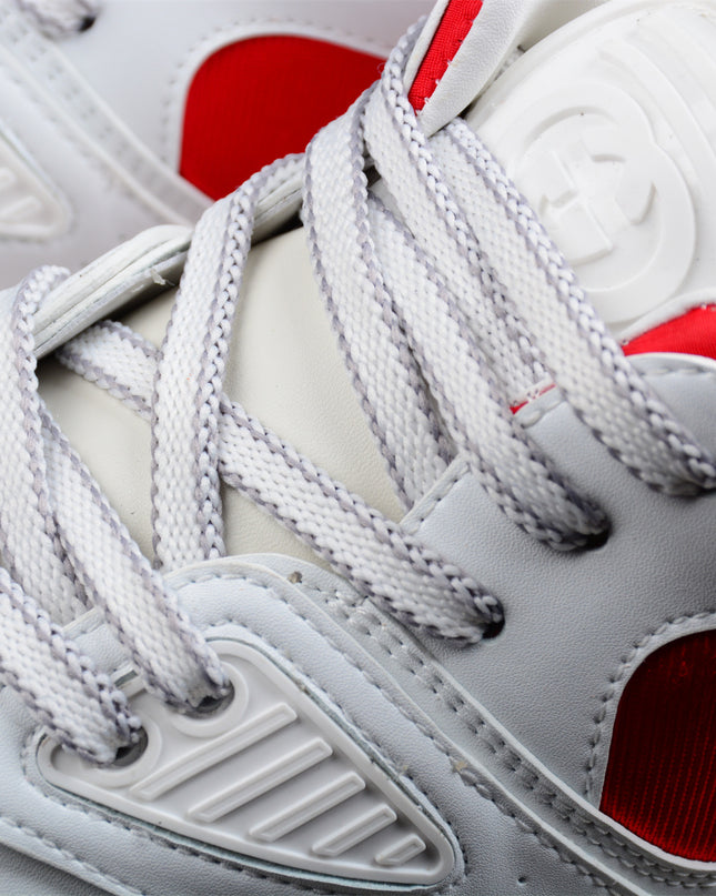 Gucci Screener White-Red Sneaker with Blue Accents