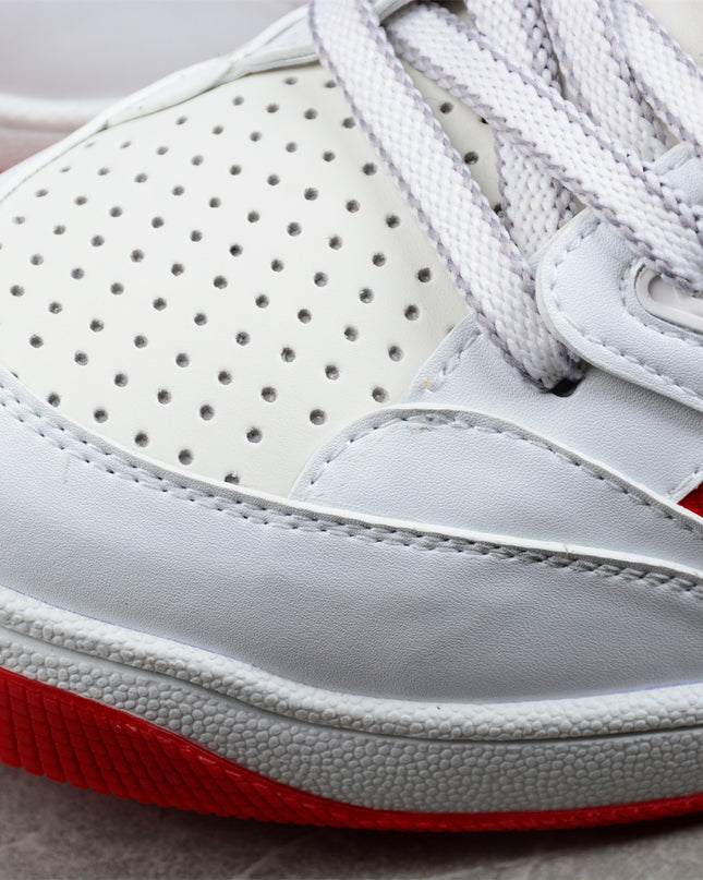 Gucci Screener White-Red Sneaker with Blue Accents