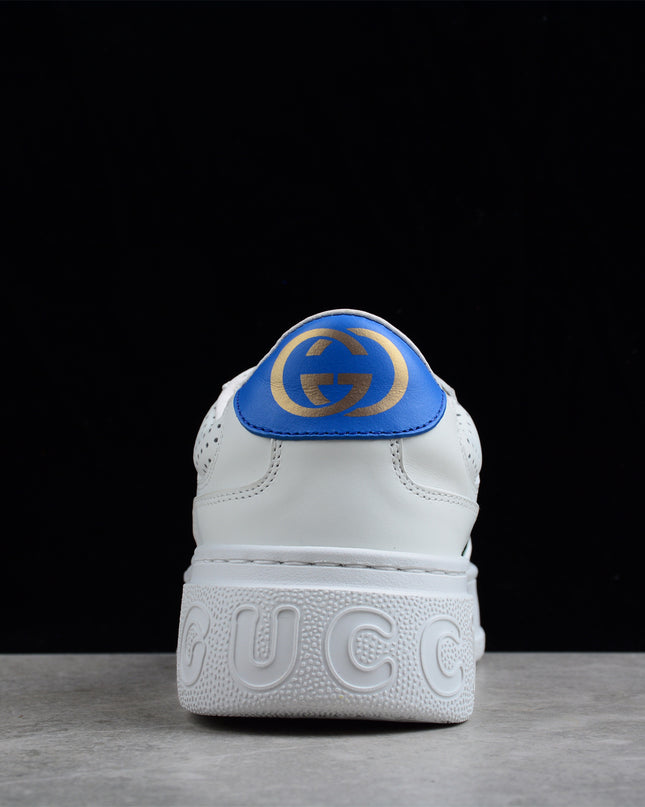Gucci Screener White Blue High-top Sneaker Sports Casual Shoe