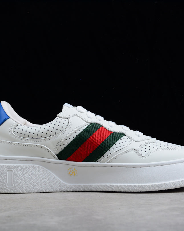 Gucci Screener White Blue High-top Sneaker Sports Casual Shoe