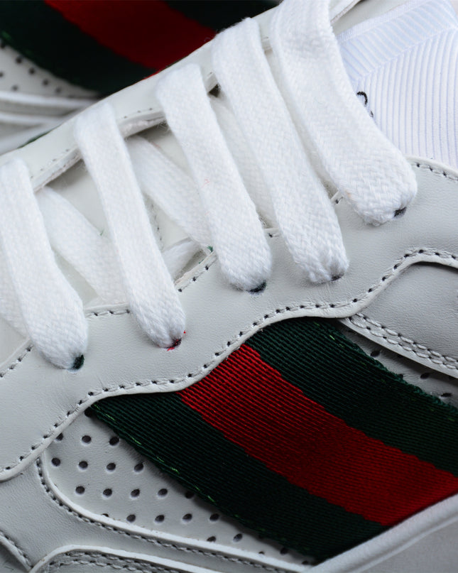 Gucci Screener White Blue High-top Sneaker Sports Casual Shoe