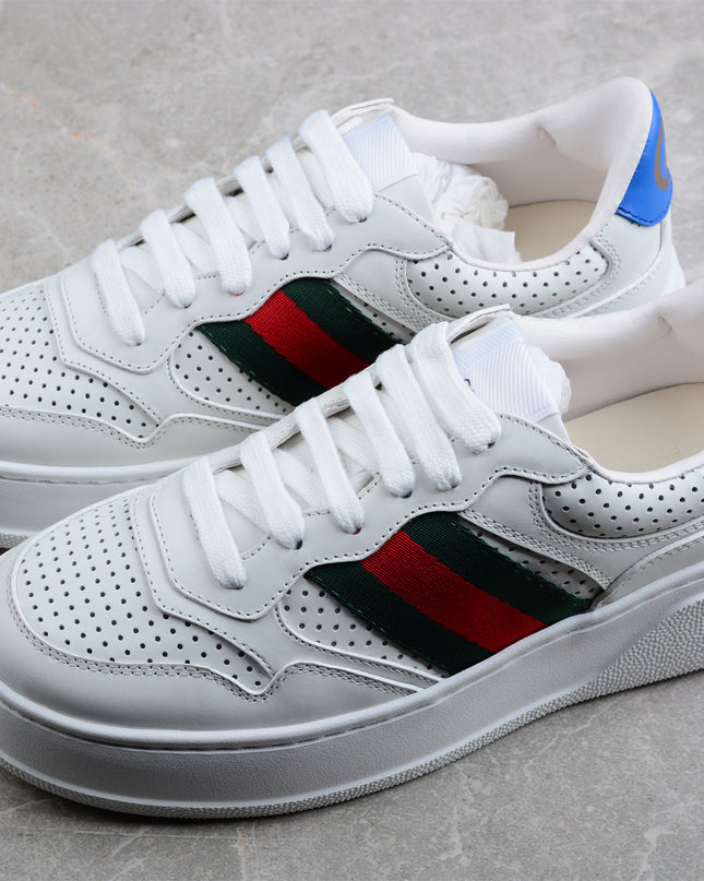 Gucci Screener White Blue High-top Sneaker Sports Casual Shoe