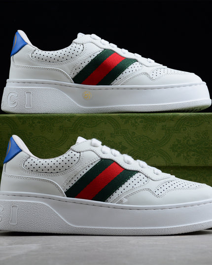 Gucci Screener White Blue High-top Sneaker Sports Casual Shoe