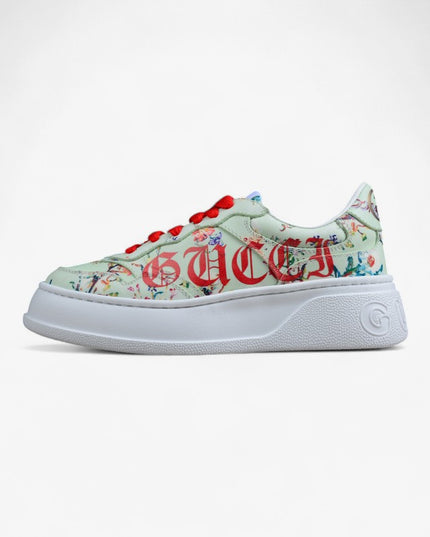 Gucci Screener White Multi-Color High-top Sneaker Sports Casual Shoe