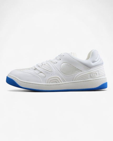 Gucci Screener White Sneaker with Blue Sole