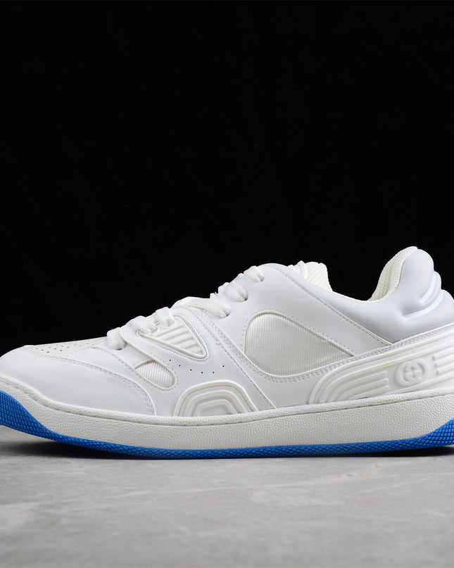 Gucci Screener White Sneaker with Blue Sole