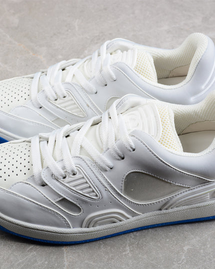Gucci Screener White Sneaker with Blue Sole