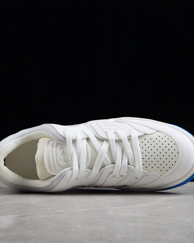 Gucci Screener White Sneaker with Blue Sole
