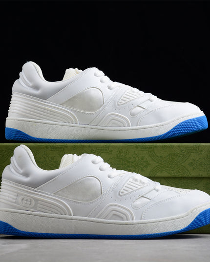 Gucci Screener White Sneaker with Blue Sole