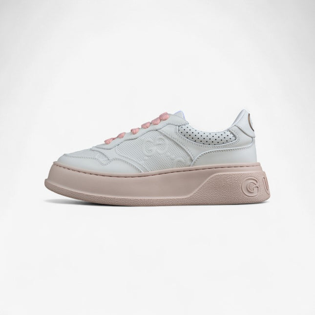 Gucci Screener White and Grey High-top Sneaker Sports Casual Shoe