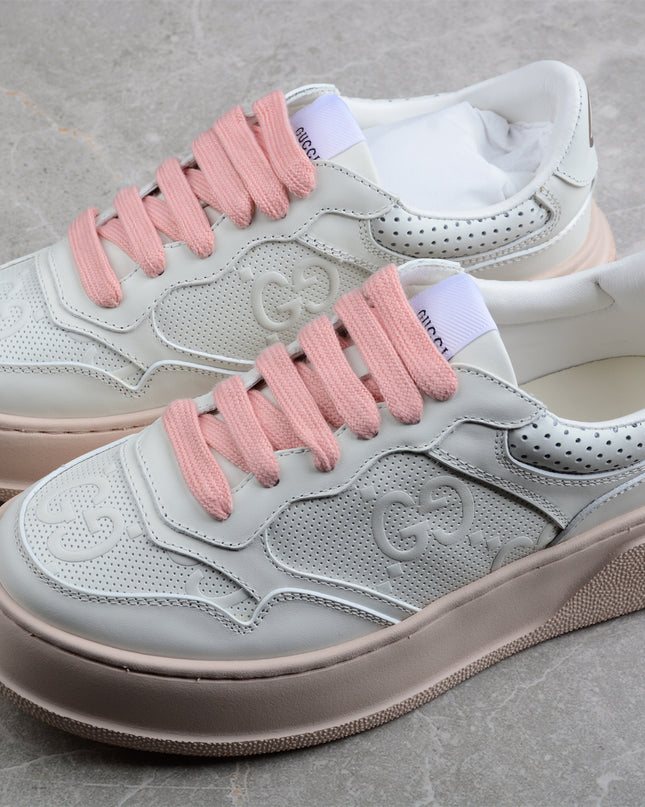 Gucci Screener White and Grey High-top Sneaker Sports Casual Shoe