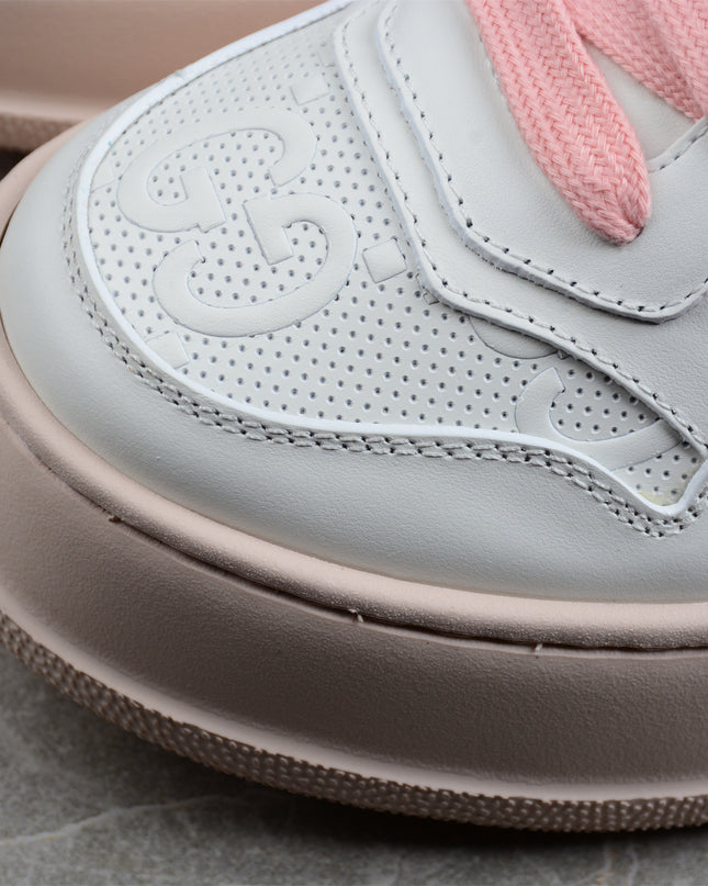 Gucci Screener White and Grey High-top Sneaker Sports Casual Shoe