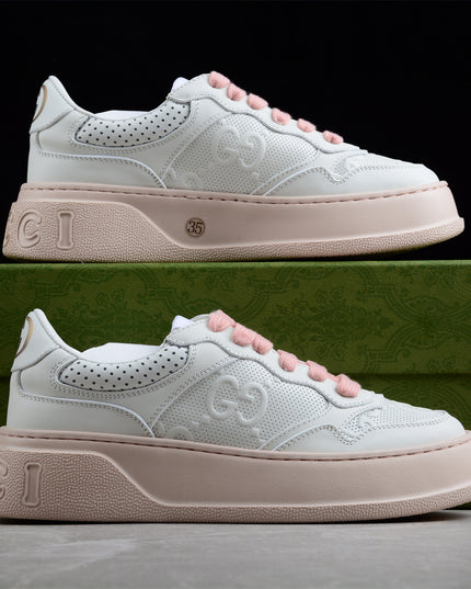 Gucci Screener White and Grey High-top Sneaker Sports Casual Shoe