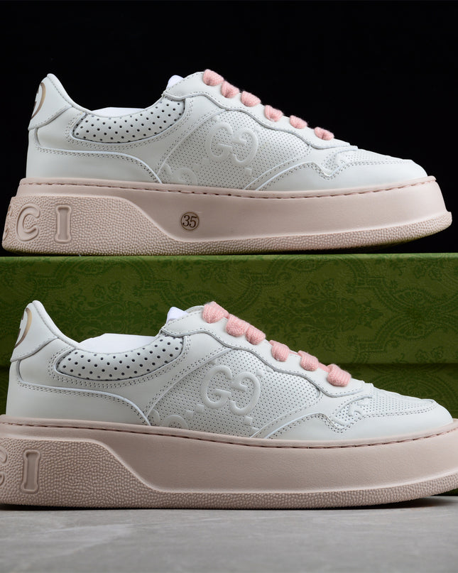 Gucci Screener White and Grey High-top Sneaker Sports Casual Shoe