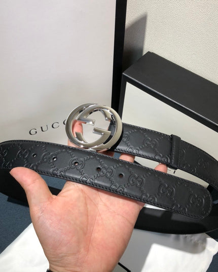Gucci Signature Leather Belt 411924 – Interlocking G Buckle