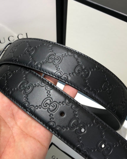 Gucci Signature Leather Belt 411924 – Interlocking G Buckle