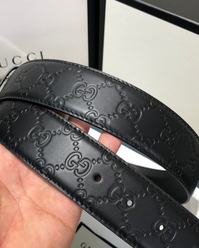 Gucci Signature Leather Belt 411924 – Interlocking G Buckle