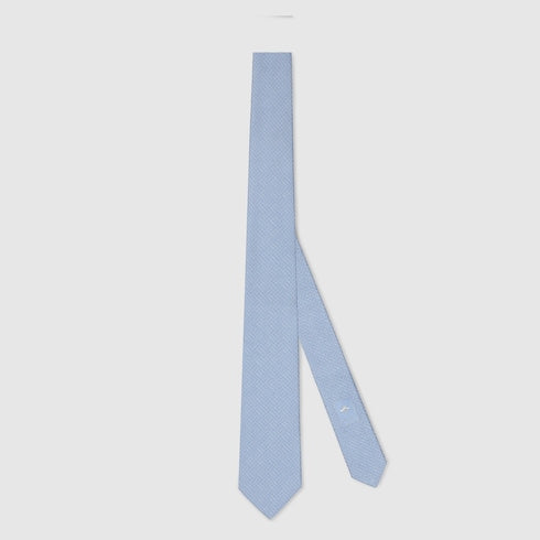 Gucci Silk Jacquard Tie – Light Blue