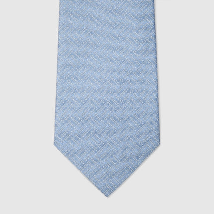 Gucci Silk Jacquard Tie – Light Blue