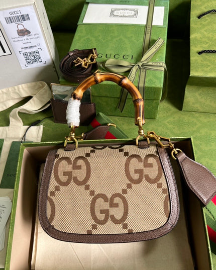 Gucci Small Jumbo Bag With Bamboo 675797