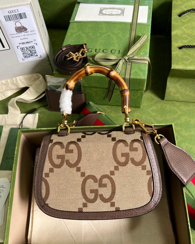 Gucci Small Jumbo Bag With Bamboo 675797