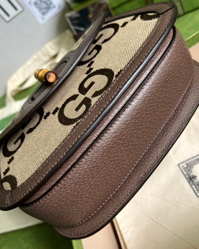 Gucci Small Jumbo Bag With Bamboo 675797