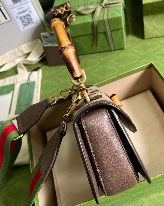 Gucci Small Jumbo Bag With Bamboo 675797
