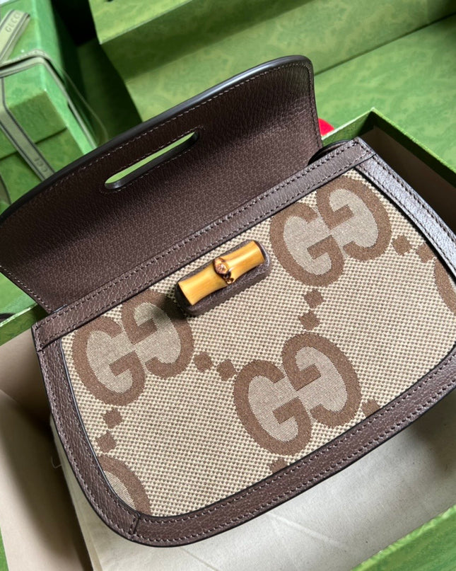 Gucci Small Jumbo Bag With Bamboo 675797