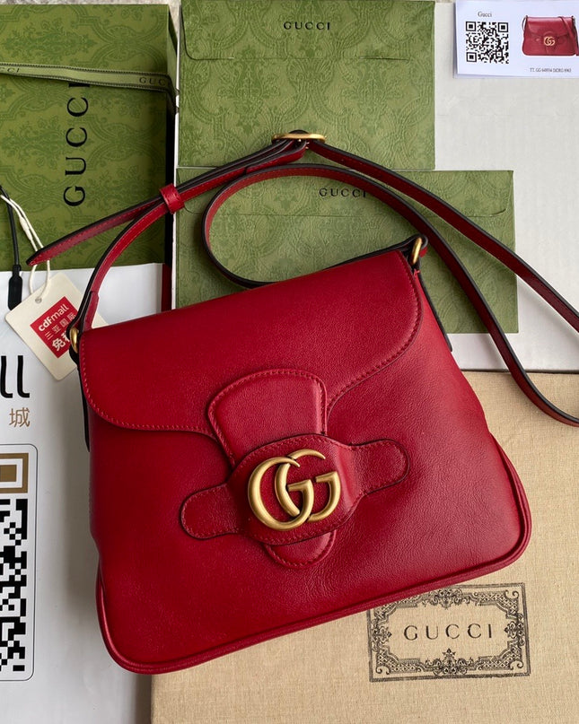 Gucci Small Messenger Bag 648934 – Red Leather