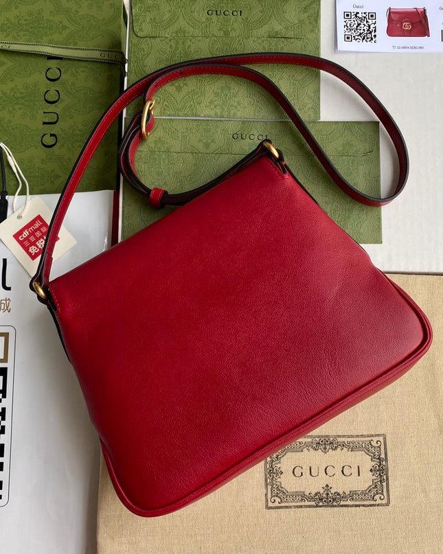 Gucci Small Messenger Bag 648934 – Red Leather