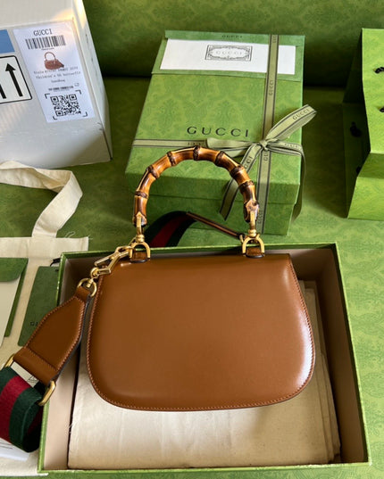 Gucci Small Top Handle Bag With Bamboo 675797