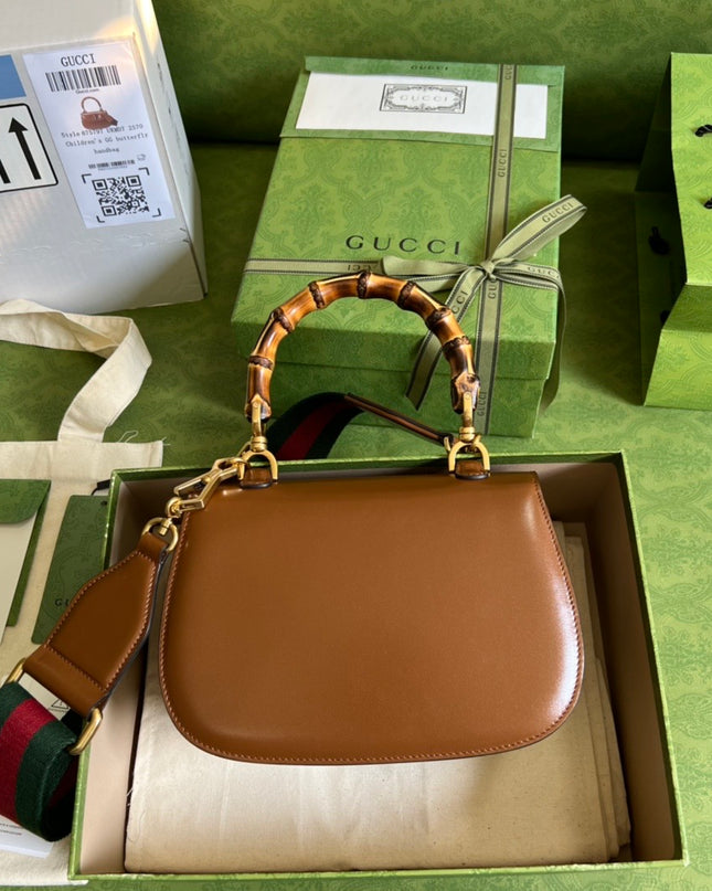 Gucci Small Top Handle Bag With Bamboo 675797