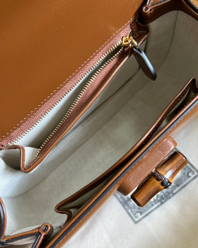 Gucci Small Top Handle Bag With Bamboo 675797