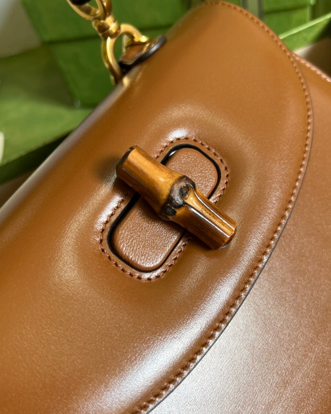 Gucci Small Top Handle Bag With Bamboo 675797
