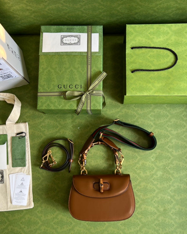 Gucci Small Top Handle Bag With Bamboo 675797