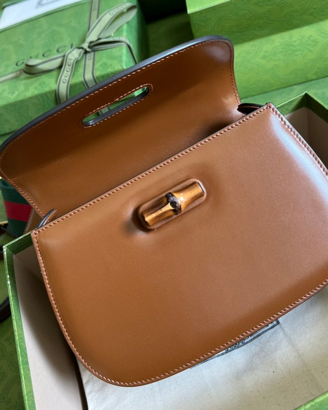 Gucci Small Top Handle Bag With Bamboo 675797