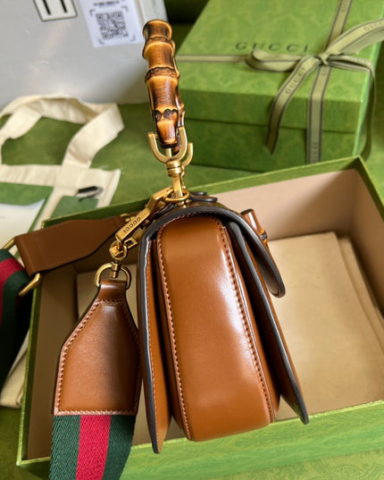 Gucci Small Top Handle Bag With Bamboo 675797