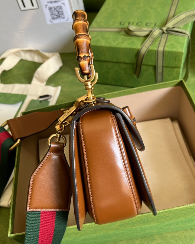 Gucci Small Top Handle Bag With Bamboo 675797